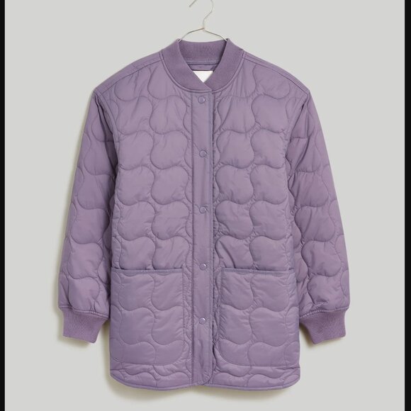 Madewell Purple Bomber Jacket - Picture 1 of 8